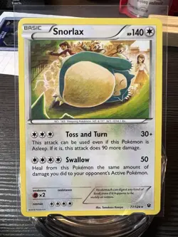 Pokemon Snorlax 77/124 Non-Holo Rare Fates Collide Tomokazu Komiya - Image 1