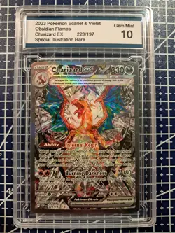 2023 POKEMON OBSIDIAN FLAMES SIR 223/197 CHARIZARD EX Gem Mint 10 - Image 2