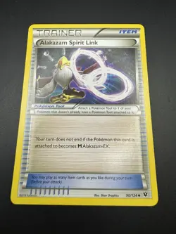 Pokemon TCG Alakazam Spirit Link 90/124 Fates Collide Regular Non-Holo Vintage - Image 4
