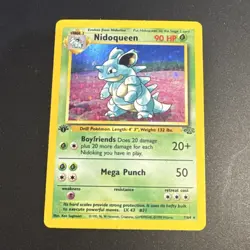 Pokemon TCG Nidoqueen 1st Edition Jungle Holo Rare 07/64 1999 - Image 1