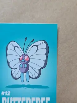 Butterfree Pokemon 1999 Game Freak Creatures 1999 Sticker Pokemon Card #12 Rare - Image 3