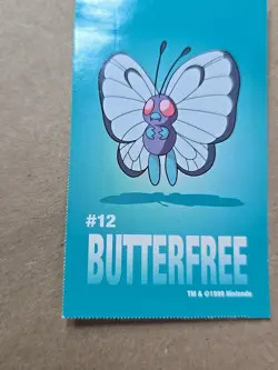 Butterfree Pokemon 1999 Game Freak Creatures 1999 Sticker Pokemon Card #12 Rare - Image 5