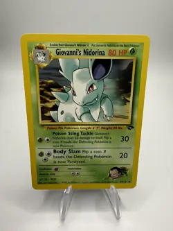 Pokemon TCG- 1999 WoTC - Giovanni's Nidorina 44/132- Gym Challenge- LP, Rare! - Image 1