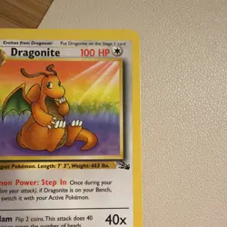 Pokemon TCG Dragonite Fossil 19/62 Non-Holo Unlimited Rare LP - Image 4