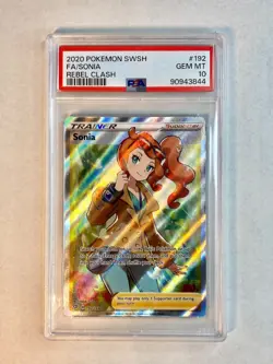 2020 Pokemon Rebel Clash Sonia Full Art #192 PSA 10 Gem Mint Trainer 💎 ⭐ - Image 1