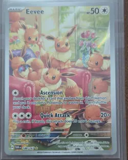 Pokemon Eevee 188/167 Illustration Rare Sv06: Twilight Masquerade Holo 50 HP - Image 1