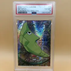 Pokemon 2000 Topps Metapod Chrome Spectra PSA 8 Near Mint - Mint - Vintage! - Image 1
