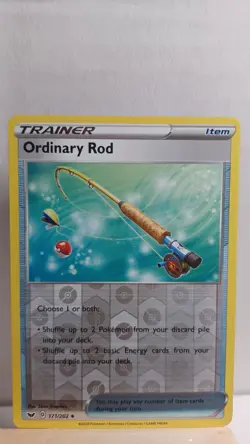Ordinary Rod [MP] - Pokemon TCG Sword and Shield Base 171/202 [Reverse Holo] - Image 1
