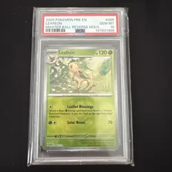 Leafeon (Master Ball Pattern) 005 Pokemon Prismatic Evolutions PSA 10 - Image 1