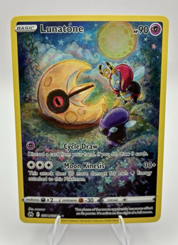 Lunatone Full Art, Pokemon Near Mint, Crown Zenith, Ultra Rare, GG11/GG70 - Image 2