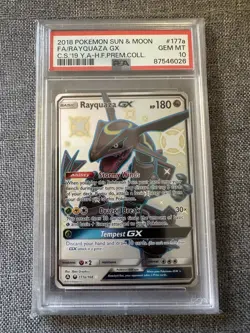 PSA 10 Rayquaza GX Pokemon Hidden Fates Promo Full Art #177a Gem Mint Sun Moon - Image 3