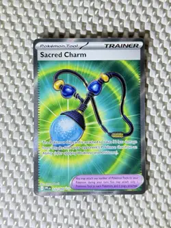 Sacred Charm 122/094 Full Art Holo Pokemon ME02: Phantasmal Flames ENG NM #25 - Image 1