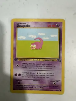 Pokemon TCG Slowpoke 55/62 Fossil 1st Edition Basic Common Regular HP 50 - Image 1