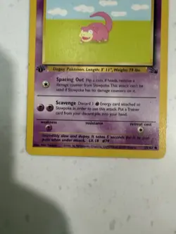 Pokemon TCG Slowpoke 55/62 Fossil 1st Edition Basic Common Regular HP 50 - Image 3