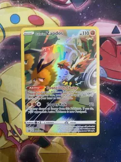 Galarian Zapdos FULL ALT ART Black Star Promo card SWSH283 SWSH 2023 LP - Image 1