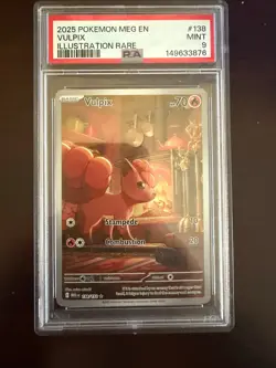 2025 Pokemon MEG EN Vulpix Illustration Rare 138/132 PSA 9 - Image 1