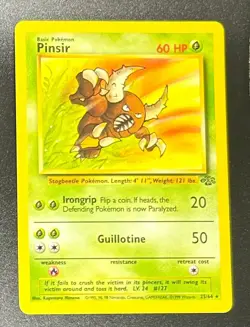 1999 POKEMON PINSIR NON HOLO RARE JUNGLE 25/64 NM - Image 1