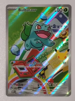 Bulbasaur 2025 Pokemon MEP 037 First Partner Illustration Rare Promo - Image 1