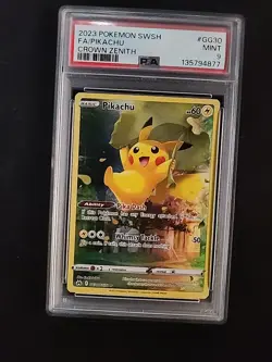 Pokemon 2023 Crown Zenith Full Art PIKACHU #GG30 PSA 9 Mint RARE - Image 1