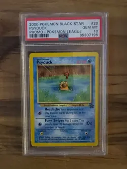 Pokemon League BLACK STAR PSYDUCK PROMO #20 PSA 10 Cert # 65307195 - Image 1