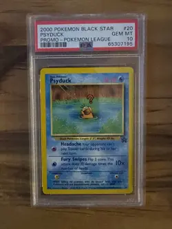 Pokemon League BLACK STAR PSYDUCK PROMO #20 PSA 10 Cert # 65307195 - Image 2