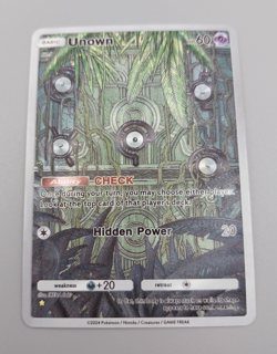 Unown Custom TCG Pocket Pokemon Card Holo Textured Fanmade - Image 1