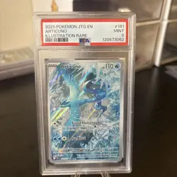 2025 POKEMON JTG EN-JOURNEY TOGETHER ILLUSTRATION RARE #161 ARTICUNO PSA 9 - Image 1