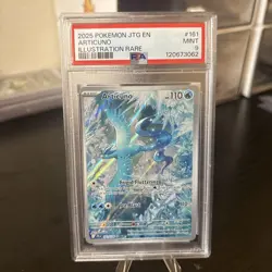 2025 POKEMON JTG EN-JOURNEY TOGETHER ILLUSTRATION RARE #161 ARTICUNO PSA 9 - Image 5