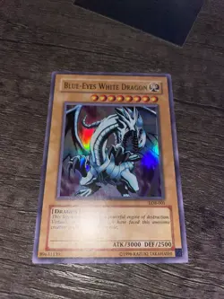 Yu-Gi-Oh! TCG Blue-Eyes White Dragon Legend of Blue Eyes White Dragon LOB-001... - Image 1