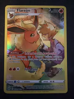Pokemon TCG - Flareon Holo Secret Rare Card TG01/TG30 Brilliant Stars Gallery NM - Image 1