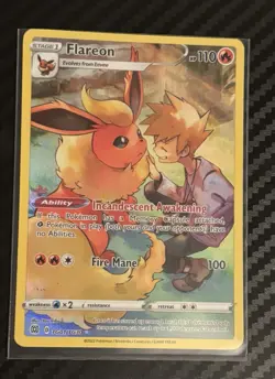 Pokemon TCG Flareon Full Art TG01/TG30 Brilliant Stars Near Mint - Image 1