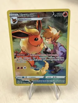 Pokemon TCG - Flareon TG01/TG30 Brilliant Stars Trainer Gallery Holo - Image 1