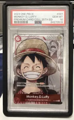 One Piece Monkey D Luffy P-001 25th Anniversary Promo PSA 10 English - Image 1