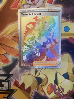 Team Yell Grunt - 210/202 - Pokemon Sword & Shield Base Set Secret Rare Card NM - Image 1