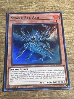 Yugioh 1x Snake-Eye Ash AGOV-EN007 Age of Overlord 1st Edition NM - Image 1