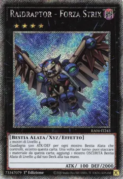 yu gi oh ita 1ed rara segreta platino ra04-it243 Raidraptor - Forza Strix - Image 1