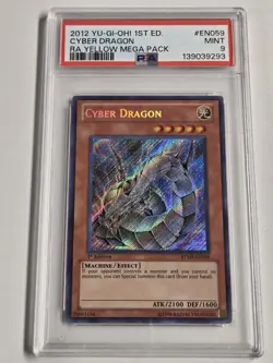 PSA 9 Cyber Dragon (Alt Art) RYMP-EN059 Secret Rare Yugioh 1st Edition Mint - Image 1