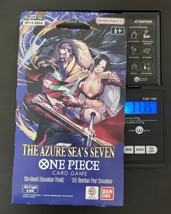 One Piece OP-14 The Azure Sea’s Seven Sleeved Booster Pack - Heavy (37.35g) -NEW - Image 1