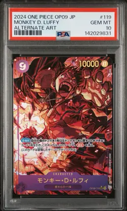 Alternate Art Monkey D. Luffy One Piece 2024 Japanese OP09-119 SEC PSA 10 - Image 1