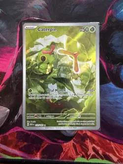 Caterpie 172/165 Scarlet & Violet 151 Illustration Rare Pokemon TCG - NM - Image 2