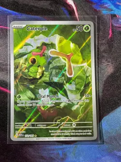 Caterpie 172/165 Illustration Rare Scarlet & Violet 151 Pokemon TCG NM - Image 1