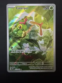 Caterpie 172/165 Scarlet & Violet 151 Illustration Rare Pokemon TCG - NM - Image 1
