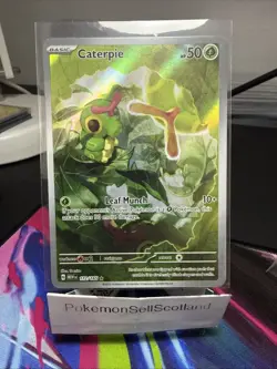 Caterpie 172/165 Scarlet & Violet 151 Illustration Rare Pokemon TCG - NM - Image 1
