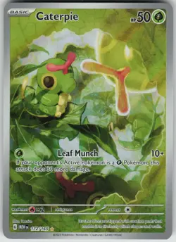 Pokemon Caterpie Illustration Rare SV: Scarlet & Violet 151 172/165 NM - Image 1