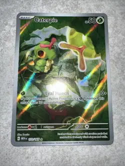 Caterpie 172/165 Illustration Rare Pokemon TCG Scarlet & Violet 151 NM - Image 1