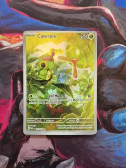 Caterpie 172/165 Scarlet & Violet 151 (MEW) NM Illustration Rare Pokemon Card - Image 1