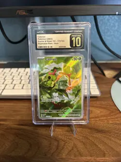 Caterpie 172/165 Scarlet & Violet Illustration Rare CGC Pristine 10 Pokemon 151 - Image 1