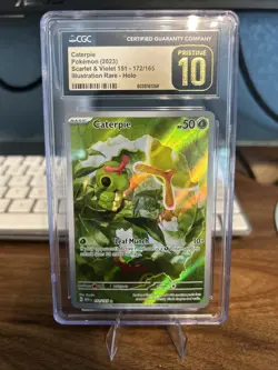 Caterpie 172/165 Scarlet & Violet Illustration Rare CGC Pristine 10 Pokemon 151 - Image 2