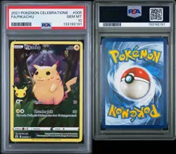 2021 Pokemon Celebrations Full Art Pikachu #005 PSA 10 - Image 3