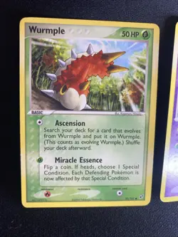 Pokemon TCG Wurmple EX Deoxys Holo Card 82/107 Dustox 25/127 Platinum LP - Image 2